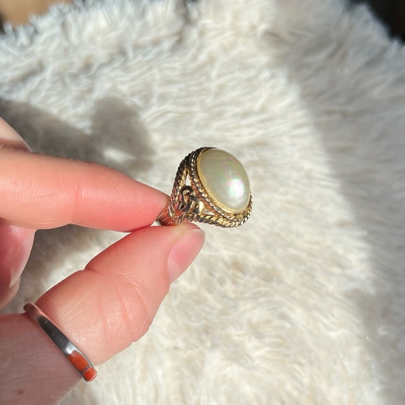 Vintage Mabe Pearl Ring - Picture 1 of 13